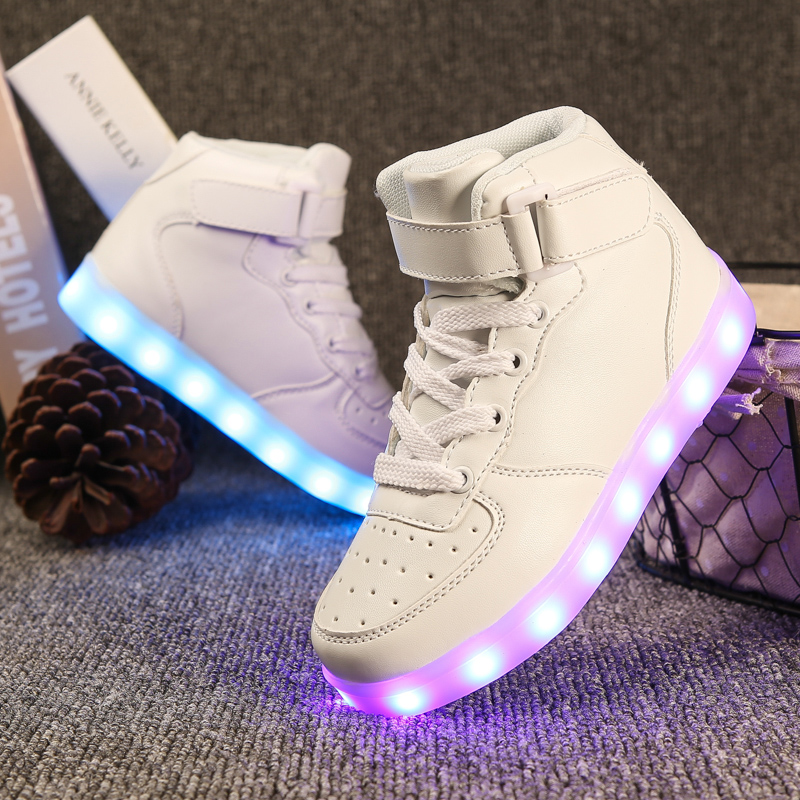 Size 25-37 Girls Sneakers with Luminous Sole Children Backlight Hook Loop Led Light Shoes Boy RF Control Non-slip Glowing Shoes, Black
Size 25-37 Girls Sneakers with Luminous Sole Children Backlight Hook Loop Led Light Shoes Boy RF Control Non-slip Glowing Shoes, Black