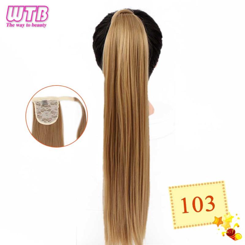 Synthetic Wigs WTB Long Corn Curly Wrap Around Ponytail For Women Hair Black Brown High Temperature Fiber Hairpieces