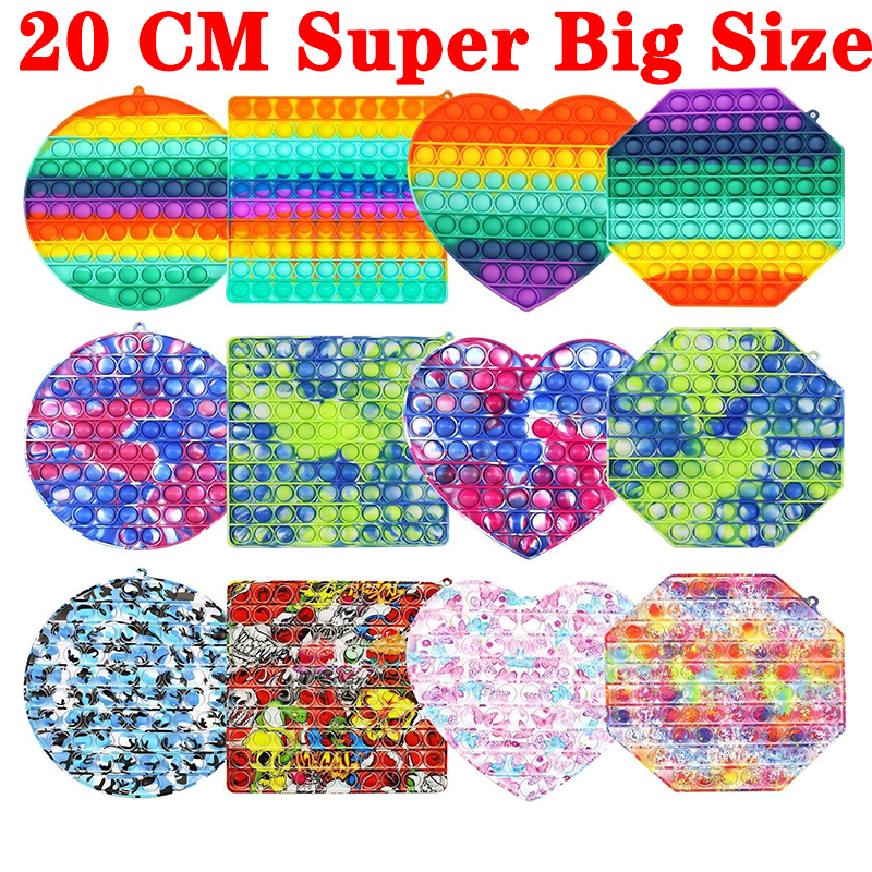 20CM Big Size Push Bubble Fidget Toys Autism Needs Squishy Stress Reliever Decompression Toy Party Favor Adult Kid Tie Dye Rainbow Funny Anti-stress Gift
20CM Big Size Push Bubble Fidget Toys Autism Needs Squishy Stress Reliever Decompression Toy Party Favor Adult Kid Tie Dye Rainbow Funny Anti-stress Gift