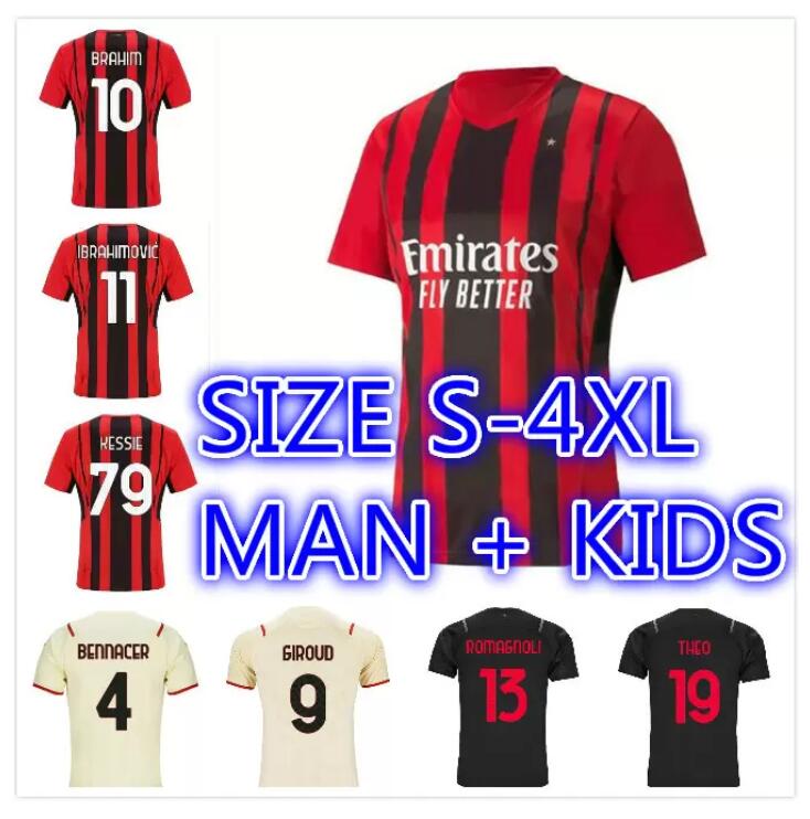 milan Third GIROUD Soccer Jerseys Home Away 2021 22 IBRAHIMOVIC THEO ROMAGNOLI Maillots De Foot KESSIE BRAHIM TONALI AC BENNACER Football Sh, Black;yellow
milan Third GIROUD Soccer Jerseys Home Away 2021 22 IBRAHIMOVIC THEO ROMAGNOLI Maillots De Foot KESSIE BRAHIM TONALI AC BENNACER Football Sh, Black;yellow