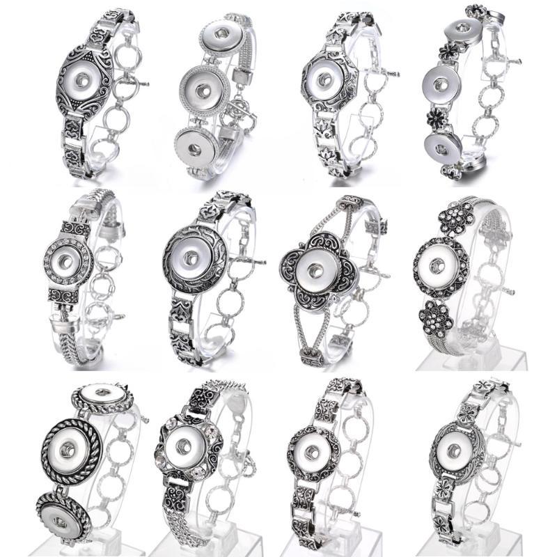 Charm Bracelets Snap Button Jewelry Bracelet Adjustable Metal Bangle Fit 18mm 20mm Buttons
Charm Bracelets Snap Button Jewelry Bracelet Adjustable Metal Bangle Fit 18mm 20mm Buttons