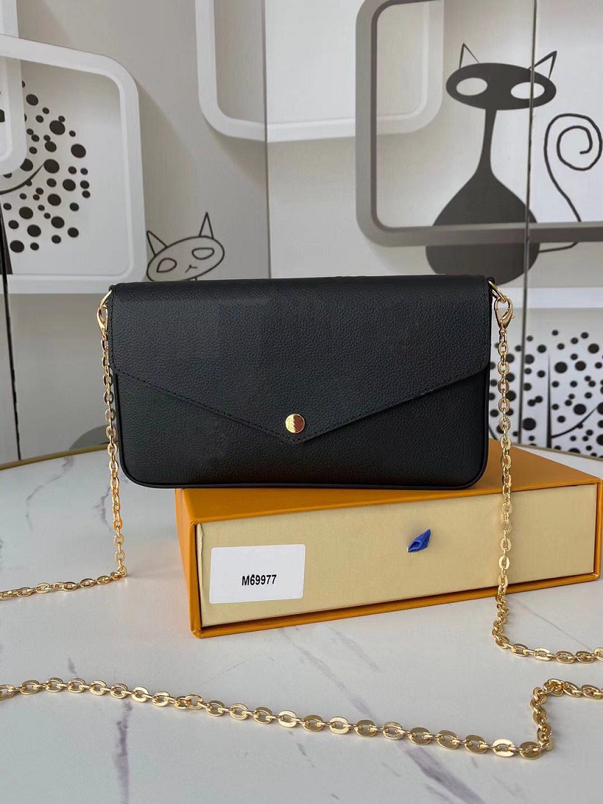 High quality 3 pieces/set pochette felicie chain bag luxury designer shoulder bags wallet lady leather handbag with box, Other colors contact us
High quality 3 pieces/set pochette felicie chain bag luxury designer shoulder bags wallet lady leather handbag with box, Other colors contact us
