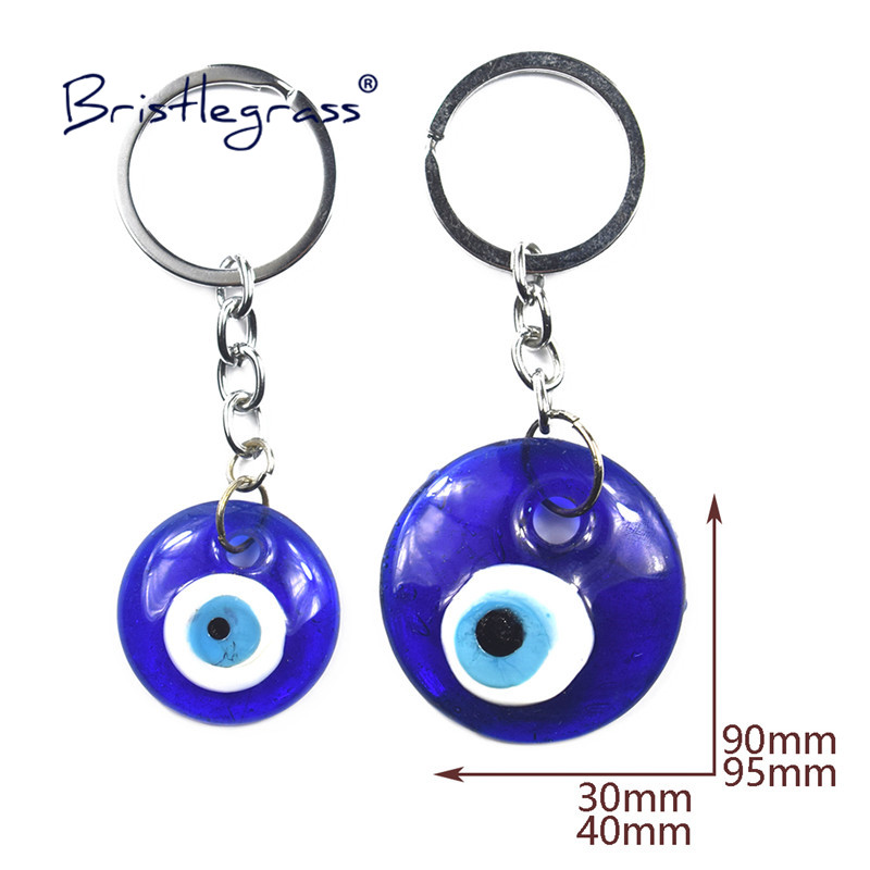 Turkish Blue Evil Eye Key Chains Ring Holder Keychain Amulets Lucky Charm Glass Hanging Pendant Blessing Protection