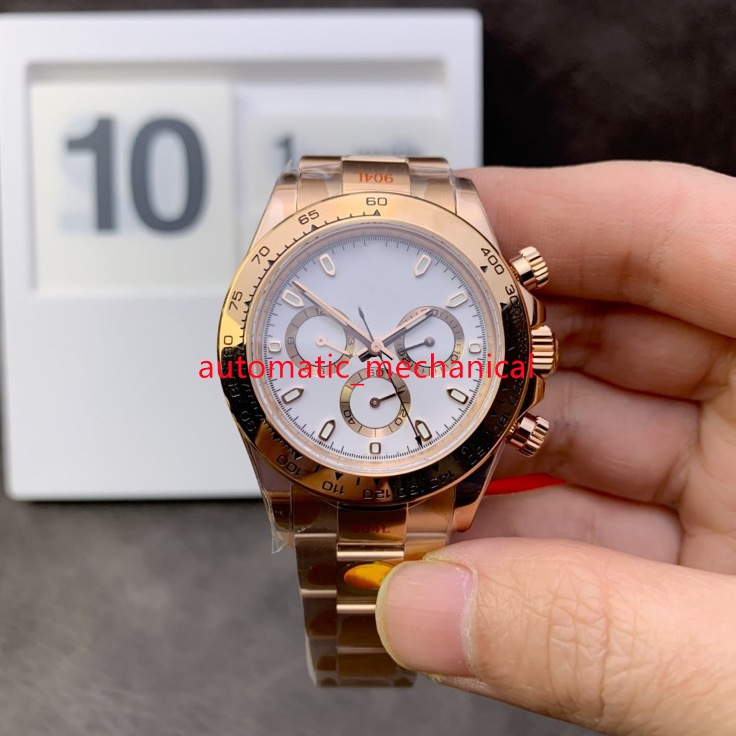 BP Factory Luxury Watches Wristwatch 2Tone 18k Yellow Gold SS Watch Slate Dial 116523 Watch Automatic CAL.7750 Movement Chronography Mens Watches