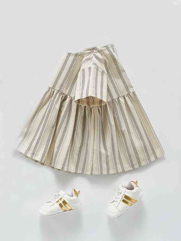 Baby Block Striped Button Back Dress SHE