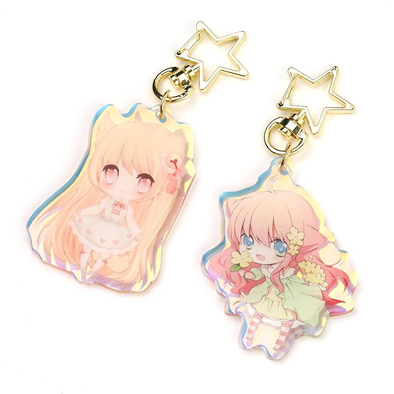 Keychains Wholesale VOGRACE OEM Design Custom Acrylic Rainbow Keychain Transparent Clear Colorful Epoxy Charms As Gift
Keychains Wholesale VOGRACE OEM Design Custom Acrylic Rainbow Keychain Transparent Clear Colorful Epoxy Charms As Gift
