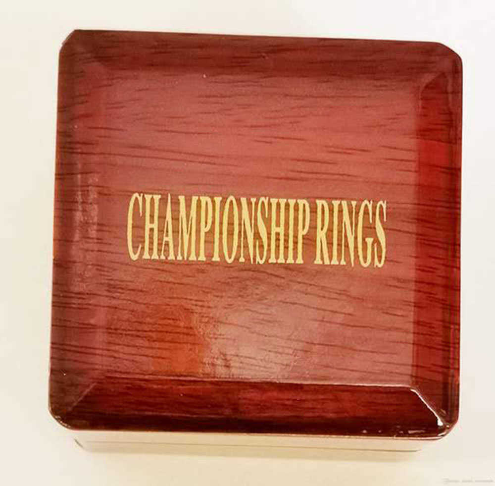 style personal collection chief football nation championship ring with collectors display case