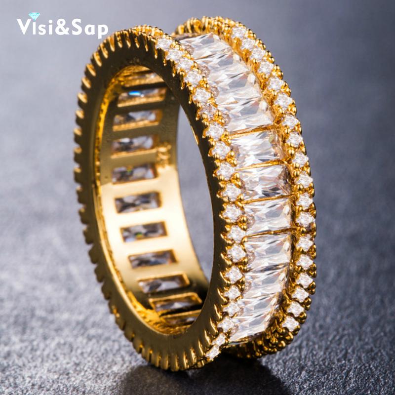 Wedding Rings Visisap Princess Cut Zircon Dazzling For Women Luxury Bands Rose Yellow White Gold Color Ring Accessories B983
Wedding Rings Visisap Princess Cut Zircon Dazzling For Women Luxury Bands Rose Yellow White Gold Color Ring Accessories B983