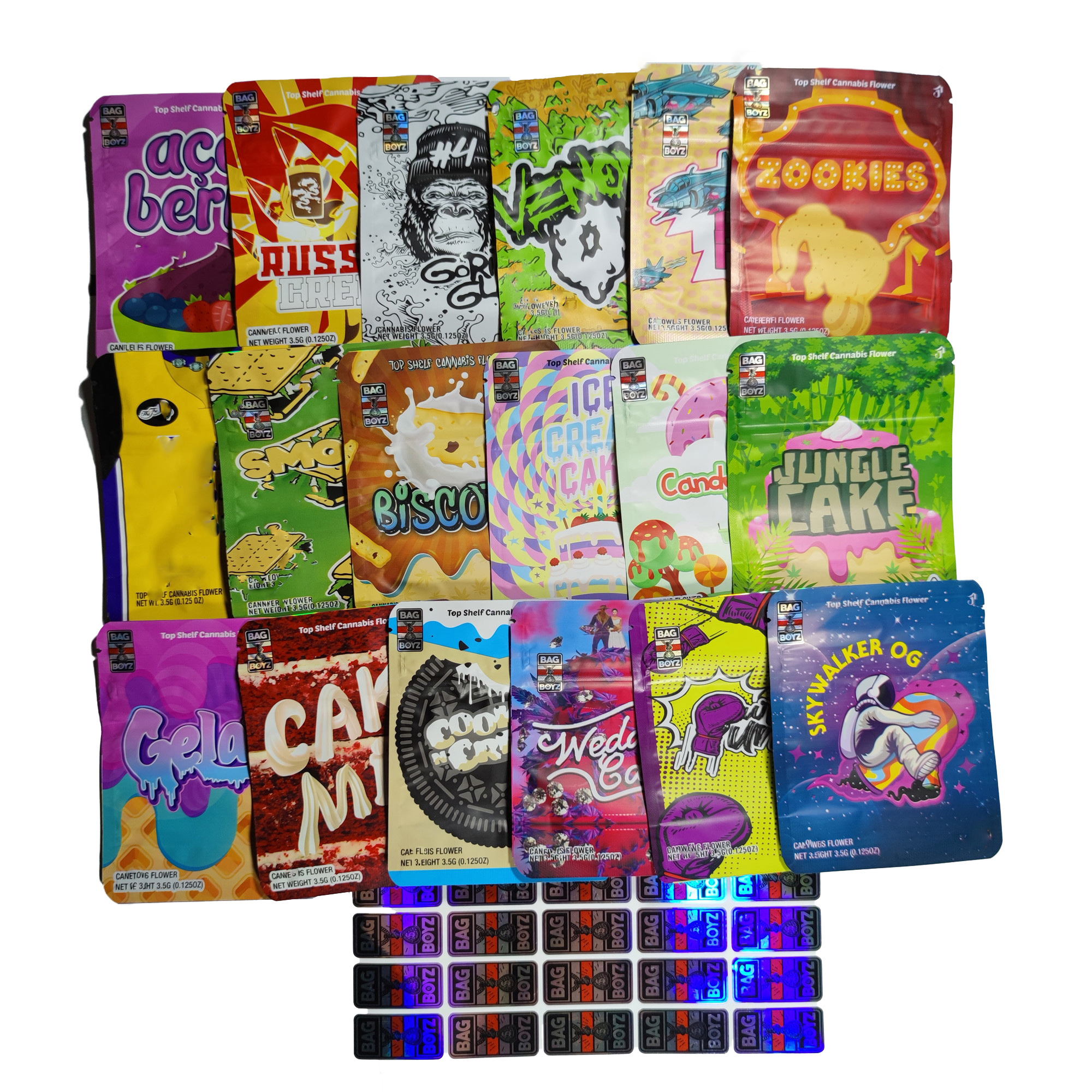 3.5g Zookies Bag boyz Ice Cream wedding cake Edibles Packaging Bags gorilla glue jungle gas gummies Dry Flower Mylar bagboyz sour resealable Child proof lock package
3.5g Zookies Bag boyz Ice Cream wedding cake Edibles Packaging Bags gorilla glue jungle gas gummies Dry Flower Mylar bagboyz sour resealable Child proof lock package