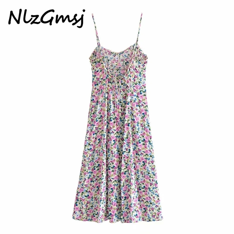 Summer Dres Floral Print Midi Casual Backless Thin Straps Female Party es Vestidos 04 210628, As picture
Summer Dres Floral Print Midi Casual Backless Thin Straps Female Party es Vestidos 04 210628, As picture