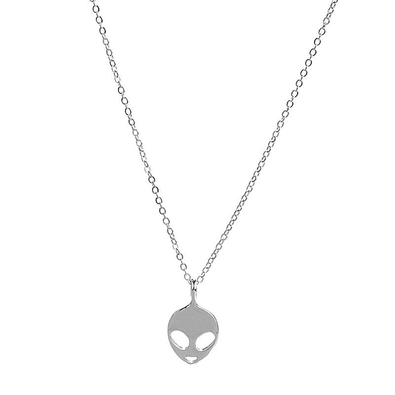 Pendant Necklaces 1pc Silver Color Ladies Necklace Alien Fashion Creative Alloy (with Card)
Pendant Necklaces 1pc Silver Color Ladies Necklace Alien Fashion Creative Alloy (with Card)