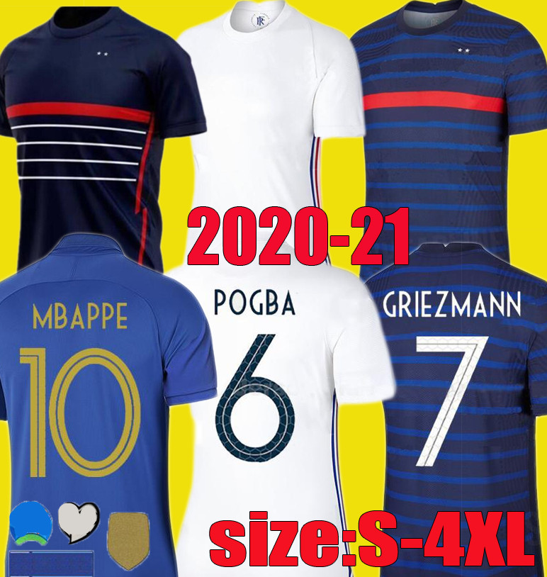 Size S - 4XL 2020 France MBAPPE Soccer Jerseys Home Away 2 Star 20 21 GRIEZMANN POGBA Football Shirts PAVARD KANTE Maillot De Foot, Black;yellow
Size S - 4XL 2020 France MBAPPE Soccer Jerseys Home Away 2 Star 20 21 GRIEZMANN POGBA Football Shirts PAVARD KANTE Maillot De Foot, Black;yellow