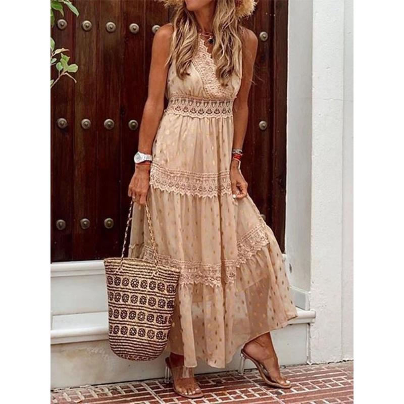 Women's Swimwear Vacation Dress Gold Polka Dot Women Beach Chiffon Swim Suit Cover Up Capes Outing Sarong Tunics Lady Holiday Beachwear B4
