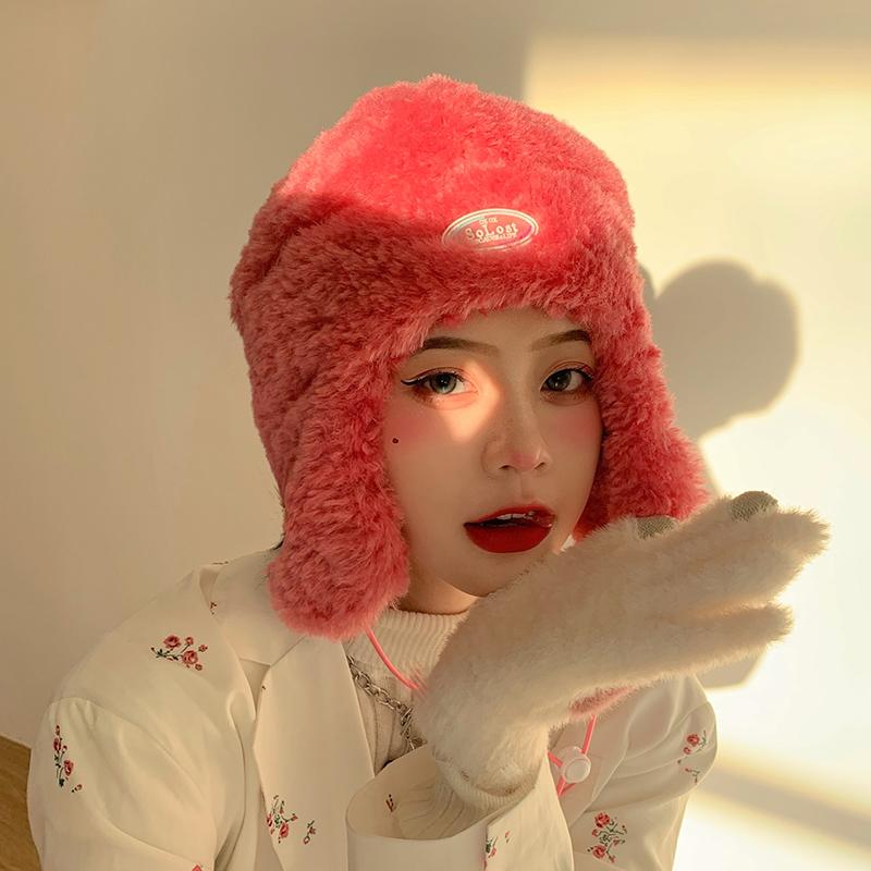 Trapper Hats Artificial Fur Winter Hat With Earflaps Russian Cap Hood Lamb Hair Women's Bomber Warm Beanies, Blue;gray
Trapper Hats Artificial Fur Winter Hat With Earflaps Russian Cap Hood Lamb Hair Women's Bomber Warm Beanies, Blue;gray