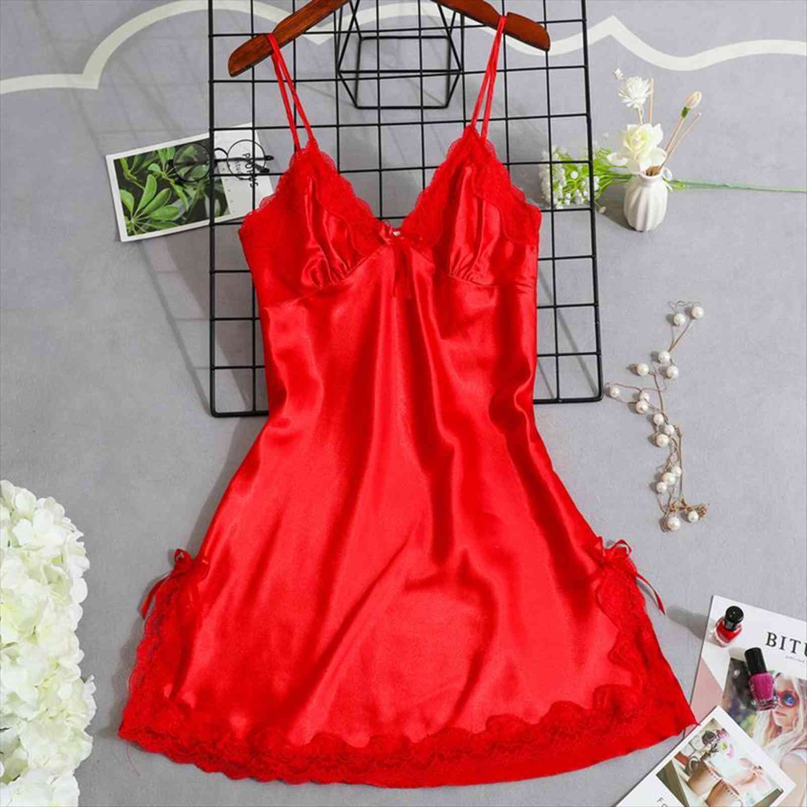 night dress lace women sleepwear summer nightdress homewear nightwear silk sleeveless womens nightgown size xxl dresses, Black;red
night dress lace women sleepwear summer nightdress homewear nightwear silk sleeveless womens nightgown size xxl dresses, Black;red