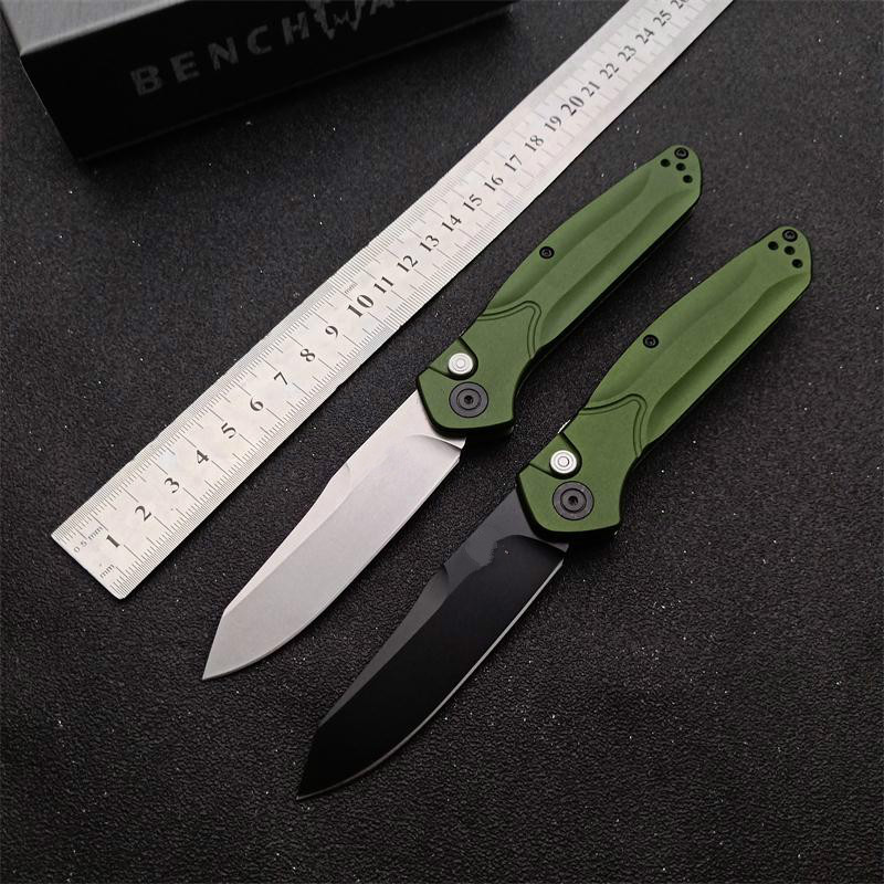 Bench 9400 9400BK Made Osborne AUTO folding knife S30V Black Satin Plain Blade Green Aluminum Handle outdoor camping hunting knives EDC Tools
Bench 9400 9400BK Made Osborne AUTO folding knife S30V Black Satin Plain Blade Green Aluminum Handle outdoor camping hunting knives EDC Tools