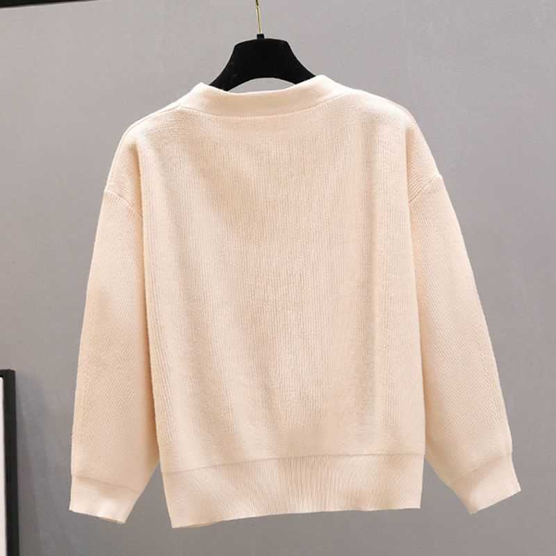 GIGOGOU Knit Sweater Women Autumn Female Casual Long Sleeve Button Cardigan Knitted Sweaters Coat Femme Winter Warm Clothes 211011Z