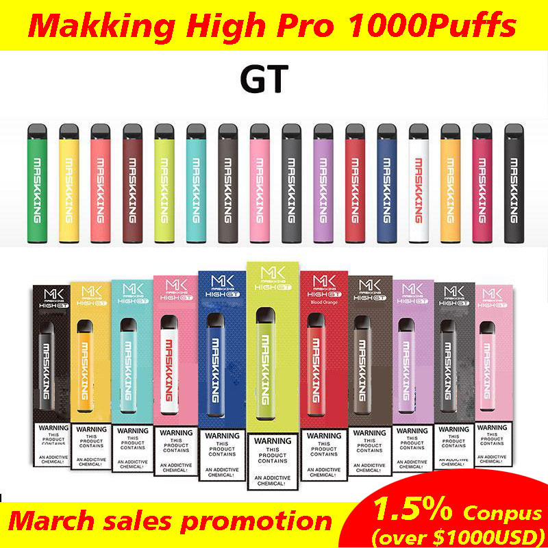 Maskking High Pro Disposable vapes Pen 1000 Puffs MK 2% Prefilled disposable E-Cig Device Pod Kit Local Vape starter
Maskking High Pro Disposable vapes Pen 1000 Puffs MK 2% Prefilled disposable E-Cig Device Pod Kit Local Vape starter