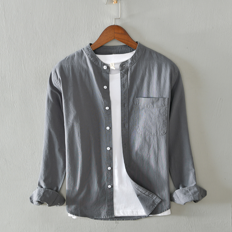 2021 New Italy Style 100% Cotton Gray Long Sleeve Fashion Shirts for Men Casual Brand Shirt Mens Comfortable Chemise Thc8
2021 New Italy Style 100% Cotton Gray Long Sleeve Fashion Shirts for Men Casual Brand Shirt Mens Comfortable Chemise Thc8