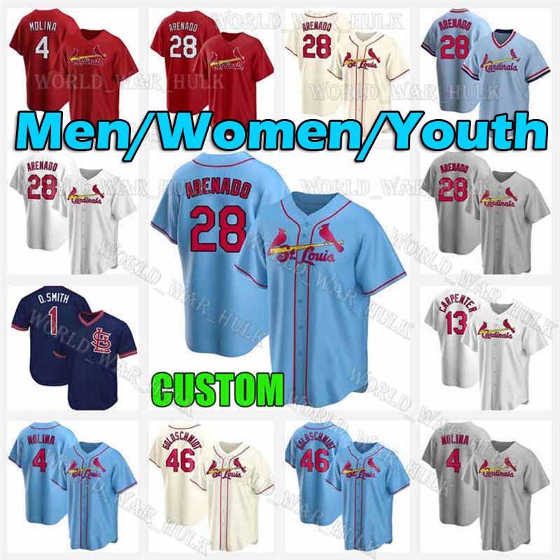 28 Nolan Arenado Jersey Cardinal 2021 Custom St. Louis 46 Paul Goldschmidt 4 Yadier Molina 1 Ozzie Smith 13 Matt Carpenter Baseball Jerseys, Blue;black
28 Nolan Arenado Jersey Cardinal 2021 Custom St. Louis 46 Paul Goldschmidt 4 Yadier Molina 1 Ozzie Smith 13 Matt Carpenter Baseball Jerseys, Blue;black