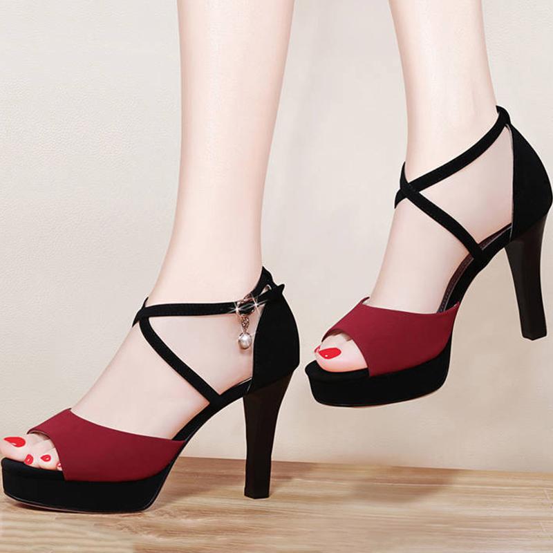 Dress Shoes Women's Classics Thin High Heels Sandals Peep Toe Cross Strap Buckle Flock Female Fashion Elegant 2021 Ladies Pump, Black
Dress Shoes Women's Classics Thin High Heels Sandals Peep Toe Cross Strap Buckle Flock Female Fashion Elegant 2021 Ladies Pump, Black