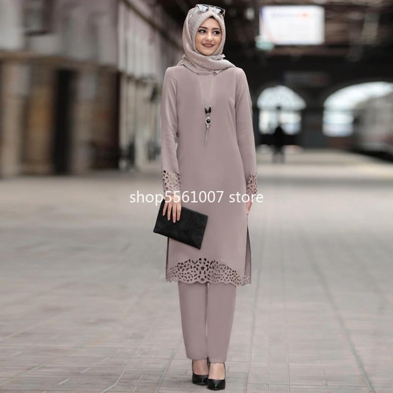 Ethnic Clothing Ramadan Eid Abaya Turkey Muslim Hijab Dress Kaftan Dubai Set Caftan Turkish Islamic African Dresses For Women Ropa Suit