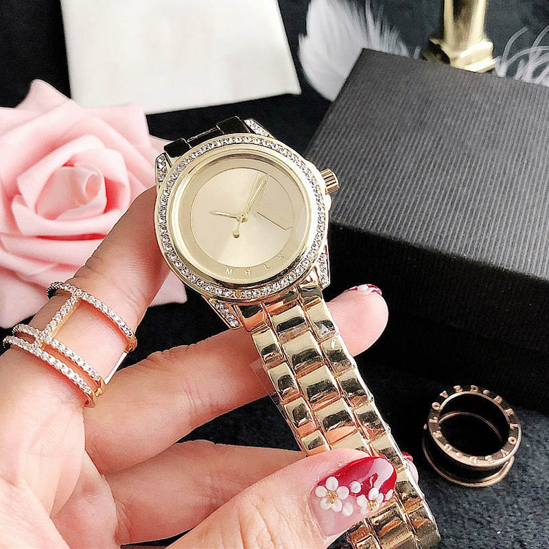 Brand Watch Women Girl Big Letters Crystal Metal Steel Band Quartz Wrist Watches M115, Rose gold
Brand Watch Women Girl Big Letters Crystal Metal Steel Band Quartz Wrist Watches M115, Rose gold