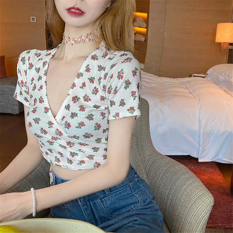 WOMENGAGA Spring Summer Tops BM Irregular Flower Cross V-neck Tight Thin Short Navel T-shirt Tees Tshirt Korean W1YT 210603, Pink floral
WOMENGAGA Spring Summer Tops BM Irregular Flower Cross V-neck Tight Thin Short Navel T-shirt Tees Tshirt Korean W1YT 210603, Pink floral