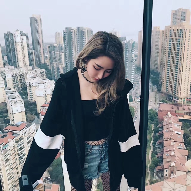 harajuku plus size Hoodies Women Warm oversized Sweatshirt Casual Long Sleeve Loose tops Outerwear streetwear Black clothes 201102