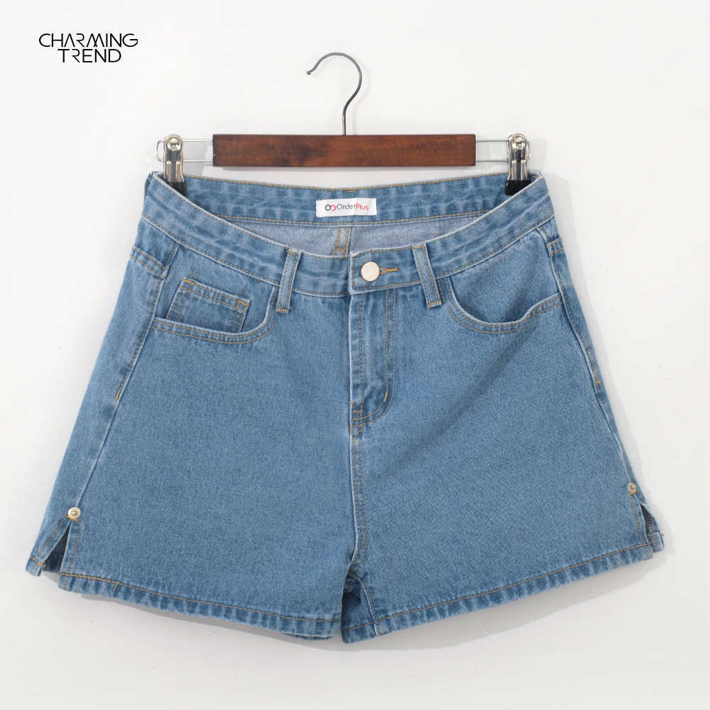 Fashion Denim Shorts Slim Vintage High Waist Women's Female Casual Summer 210611