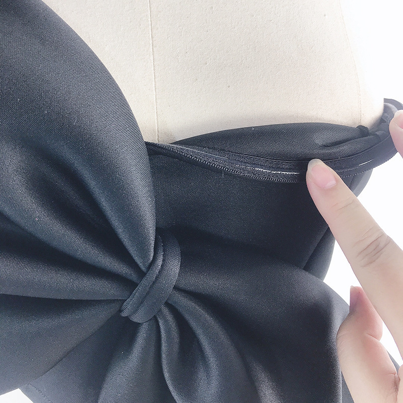 DEAT New Spring Fashion Temperament Korea Solid Color Sexy Bow Wrapped Chest Women Tops Tide PD121 210306