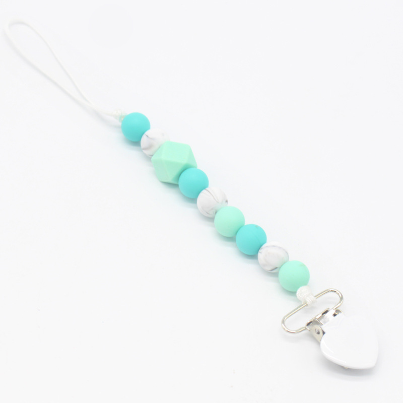 Baby silicone pacifier chain baby clench teeth grinding teeth chain comfort gum to prevent chain drop
