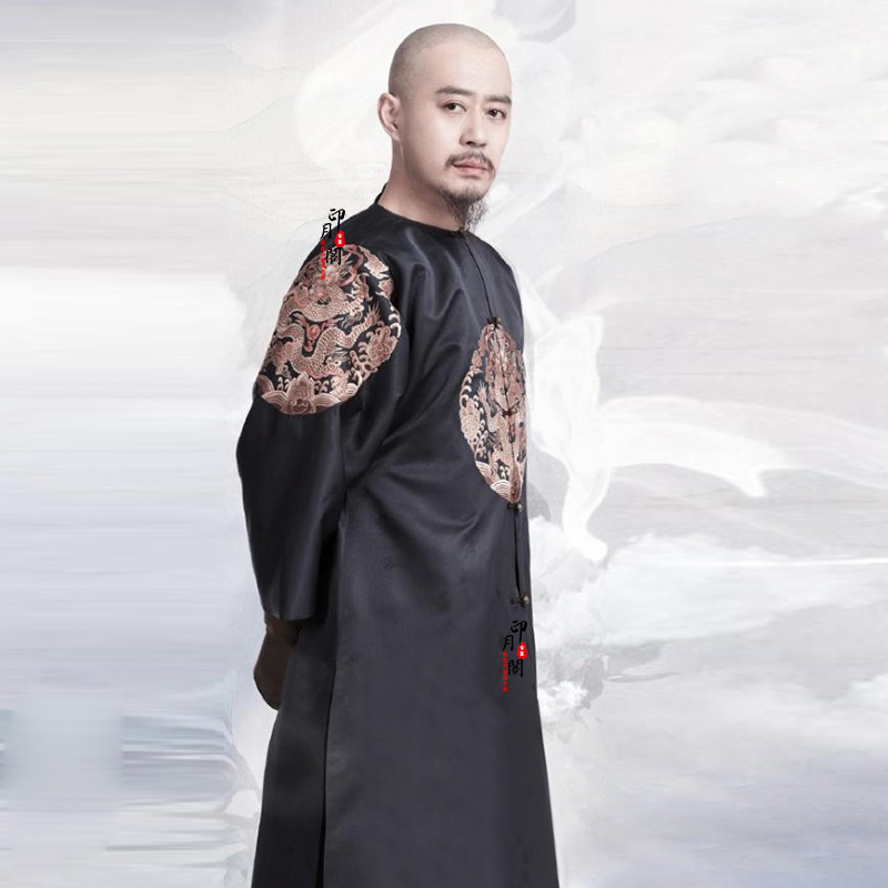 Ancient China Ethnic Clothing Qing Dynasty men Manchu clothes Kangxi Qianlong King's Dragon Robe Film TV Performance Emperor's Royal Costume