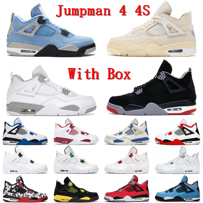 Jordan4S 4 4S White Cement Cactus Jack Men Womens Basketball Shoes Neon Court Purple Bred Mens Trainers Sports Shoe, 41
Jordan4S 4 4S White Cement Cactus Jack Men Womens Basketball Shoes Neon Court Purple Bred Mens Trainers Sports Shoe, 41