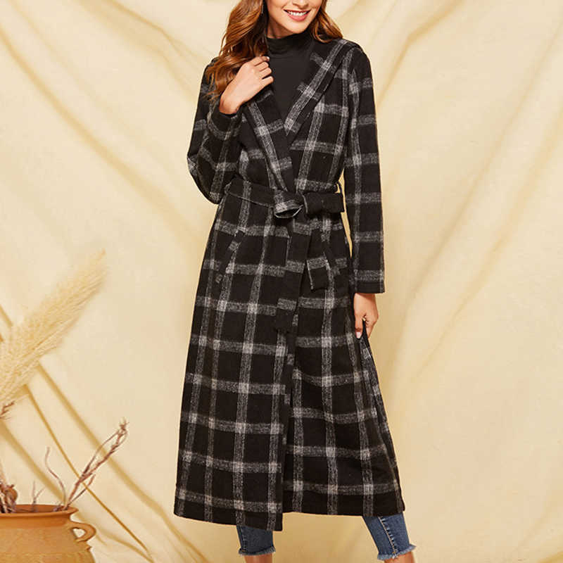Vintage Black Plaid Long Trench Coat Turn-Down Collar Chic High Street Warm Female Coats W227 210526
Vintage Black Plaid Long Trench Coat Turn-Down Collar Chic High Street Warm Female Coats W227 210526