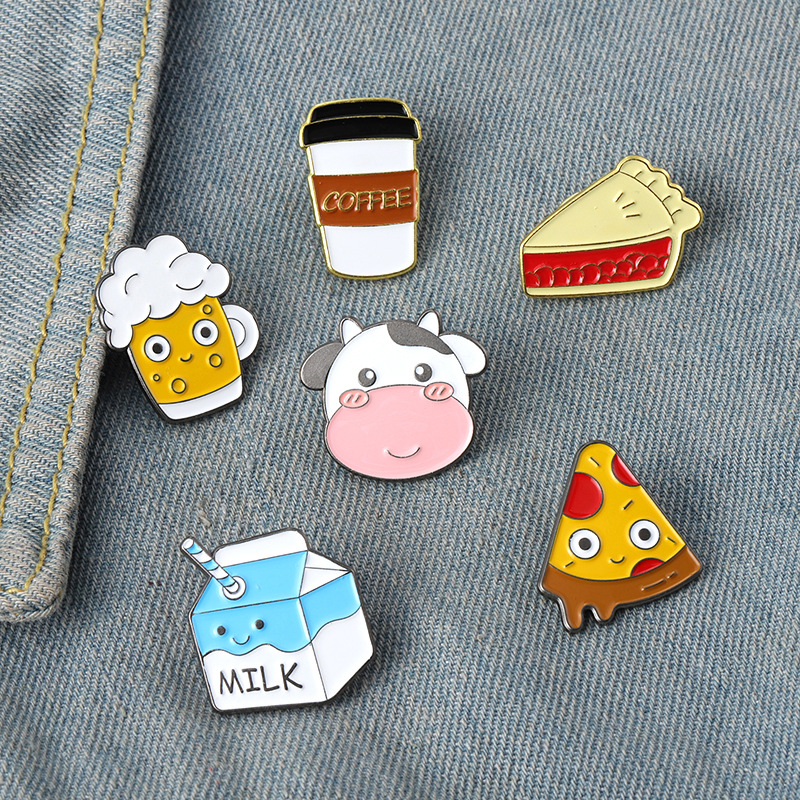 Cartoon Coffee Cup Pizza Box Milk Brooches Dairy Cow Food Alloy Lapel Pins Unisex Women Backpack Clothes Anti-light Buckle Badge Jewelry Accessories
Cartoon Coffee Cup Pizza Box Milk Brooches Dairy Cow Food Alloy Lapel Pins Unisex Women Backpack Clothes Anti-light Buckle Badge Jewelry Accessories
