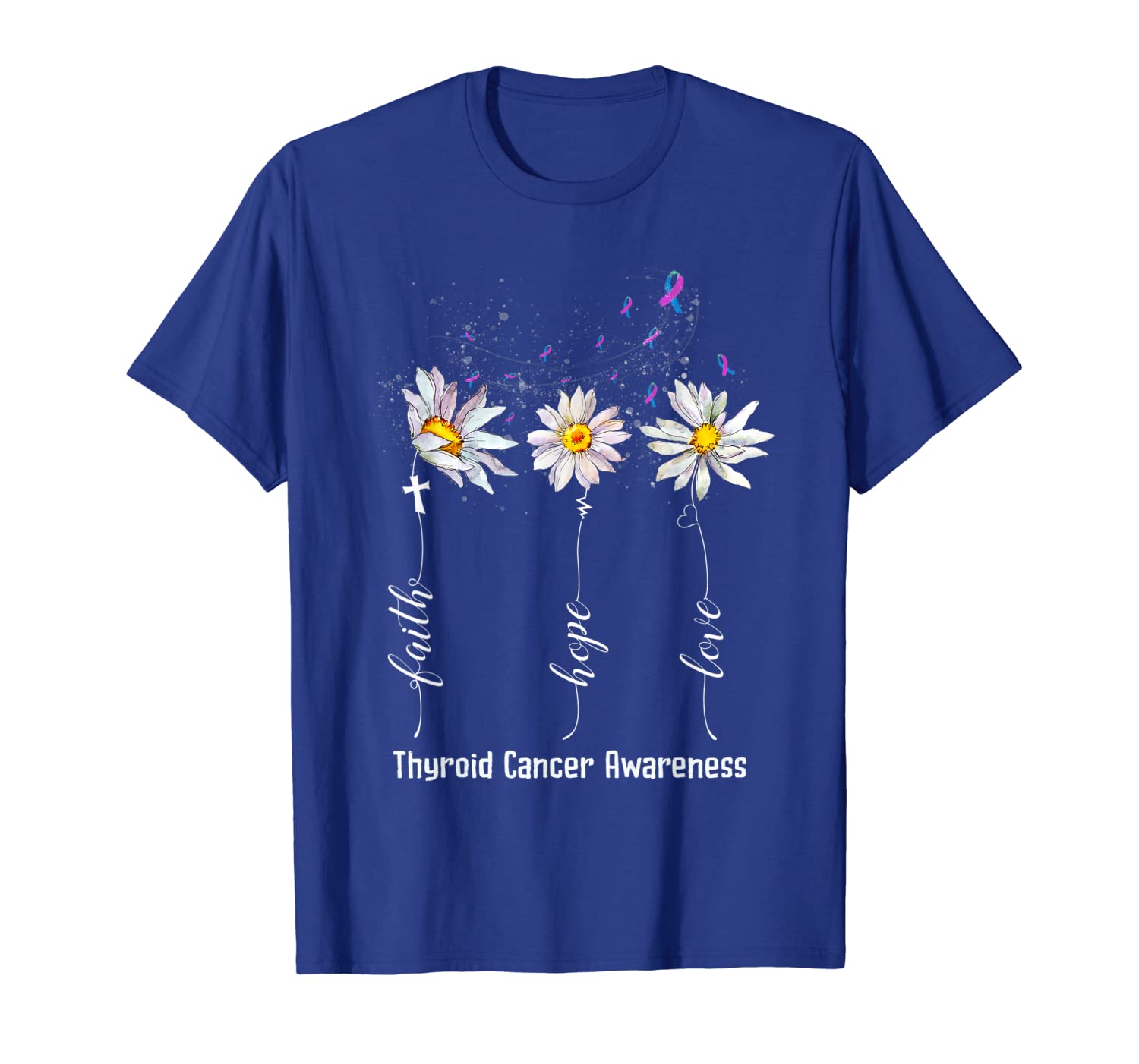 Faith Hope Love Thyroid Cancer Awareness Shirt Flower Gifts T-Shirt, White;black
Faith Hope Love Thyroid Cancer Awareness Shirt Flower Gifts T-Shirt, White;black