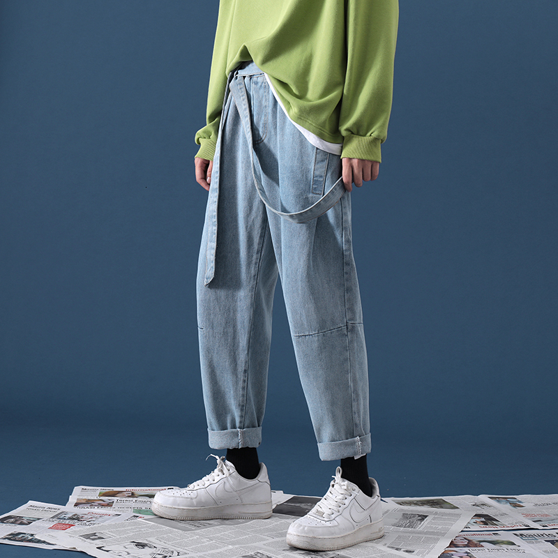 2021 New Send Belt Men's Baggy Homme Casual Pants Cargo Pocket Wash Jeans Tide Black/blue Color Brand Ribbon Biker Denim Male Trousers Yfb3, Baby blue
2021 New Send Belt Men's Baggy Homme Casual Pants Cargo Pocket Wash Jeans Tide Black/blue Color Brand Ribbon Biker Denim Male Trousers Yfb3, Baby blue