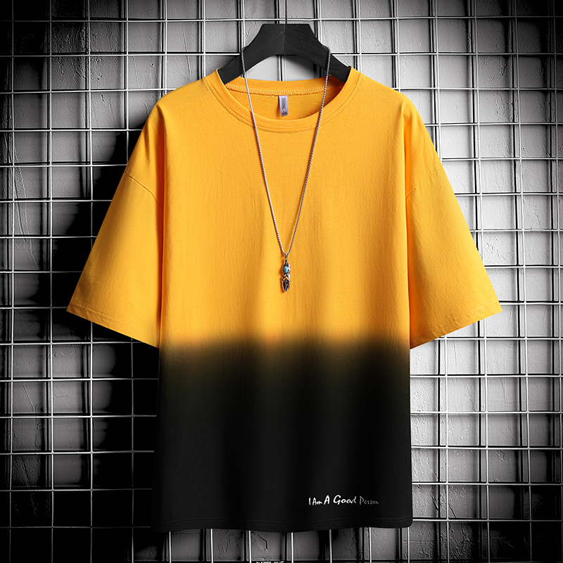 The new summer men's sport T-shirts are gradually changing colour in favour of casual, round collars and fashionable short-sleev 210225