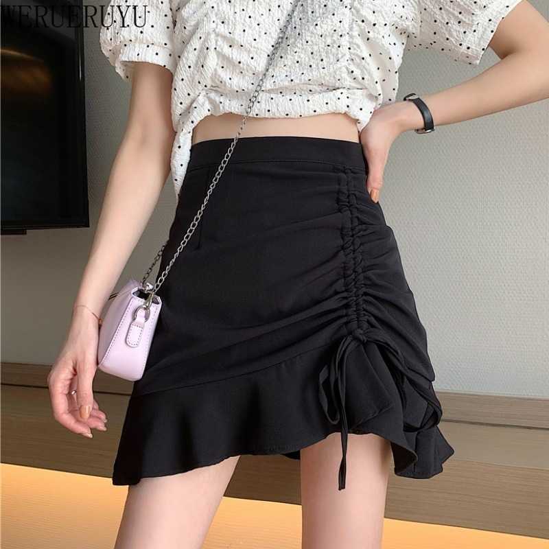 WERUERUYU Women Black Skirts High Waist Bandage Skirts Fishtail Ruffles Hip Skirt Elegant Skirt 210608, Photo color
WERUERUYU Women Black Skirts High Waist Bandage Skirts Fishtail Ruffles Hip Skirt Elegant Skirt 210608, Photo color