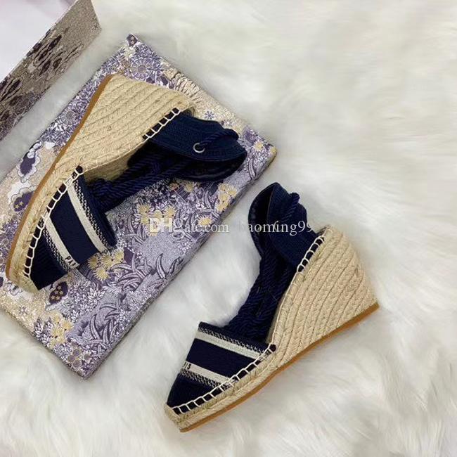 2020 New High Heel Sandals Blue White stripes Denim Wedge Espadrilles Sandals Shoes Ladies Luxury Summer outdoor beach causal brand shoe hKB, Black
2020 New High Heel Sandals Blue White stripes Denim Wedge Espadrilles Sandals Shoes Ladies Luxury Summer outdoor beach causal brand shoe hKB, Black