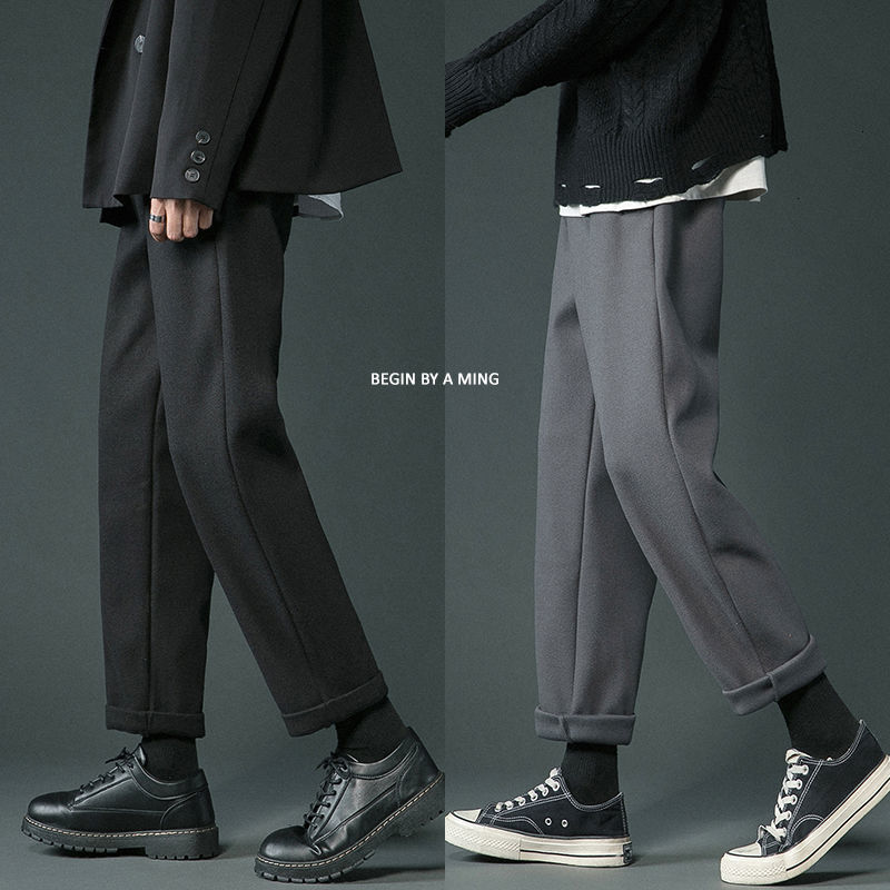 2021 New Winter Thick Woolen Men's Slim Warm Fashion Casual Streetwear Wild Straight Leg Pants Men M-2xl Js5b, Gray
2021 New Winter Thick Woolen Men's Slim Warm Fashion Casual Streetwear Wild Straight Leg Pants Men M-2xl Js5b, Gray