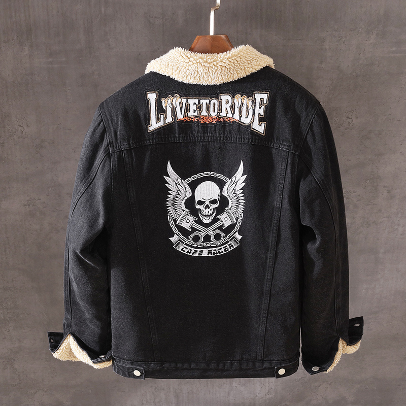 2021 New Newly Designer Fashion Winter Jacket Men High Quality Black Color Skulls Embroidery Punk Warm Denim Coats Veet Thick Parka Kiq0
2021 New Newly Designer Fashion Winter Jacket Men High Quality Black Color Skulls Embroidery Punk Warm Denim Coats Veet Thick Parka Kiq0