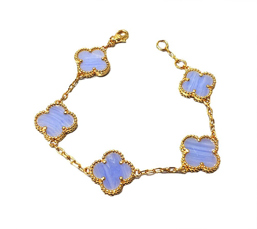 Fashion 18K Plated Gold Classic Lucky 4 Four Leaf Clover Link Bracelets Agate Shell for Women&Girls Valentine's Mother's Day Engag, Black
Fashion 18K Plated Gold Classic Lucky 4 Four Leaf Clover Link Bracelets Agate Shell for Women&Girls Valentine's Mother's Day Engag, Black
