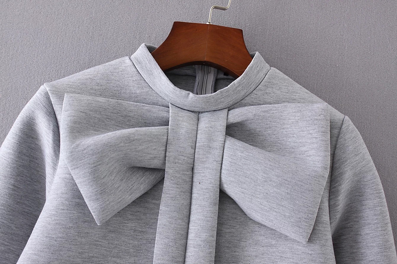 YD-50-8251 and the wind fall fashion new bow collar sleeve head space cotton casual 201212