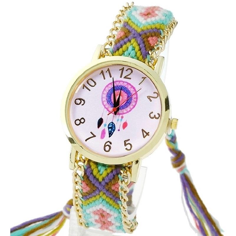Wristwatches Gnova Platinum Watch Women Pink Dreamcatcher Wristwatch Ethnic Bracelet Vintage Fabric Lace Quartz Clock Para Femme A009, Red
Wristwatches Gnova Platinum Watch Women Pink Dreamcatcher Wristwatch Ethnic Bracelet Vintage Fabric Lace Quartz Clock Para Femme A009, Red
