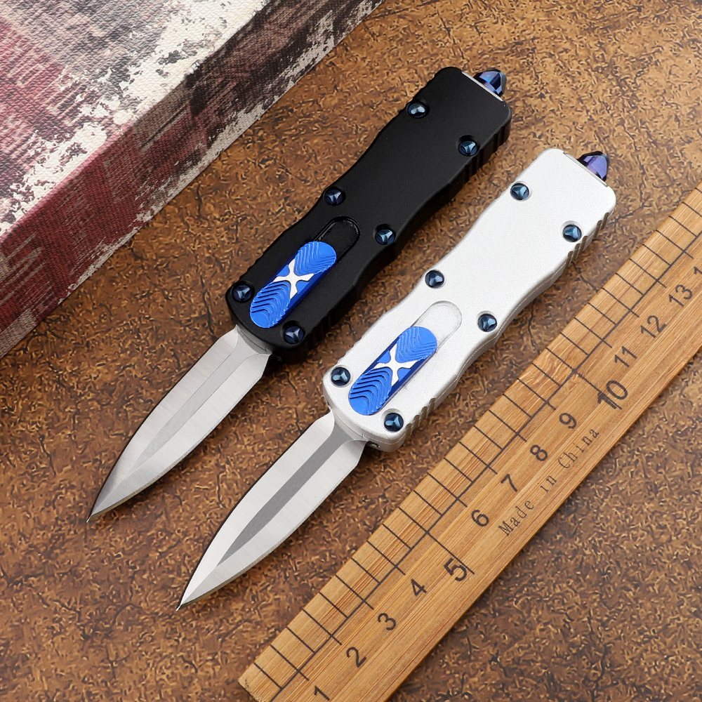 

Mini Tactical Automatic Folding Knife Aviation Aluminum Handle D2 Blade Quick Opening Outdoor Hunting Self-defense EDC Tool Holiday Gift