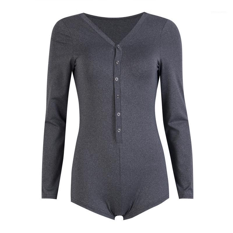 Women' Jumpsuits & Rompers Sexy Button Bodysuit Romper Bodycon Bandage Slim Short Cotton Knitted Long Sleeve Deep V-Neck Autumn 2021, As the picture shows
Women' Jumpsuits & Rompers Sexy Button Bodysuit Romper Bodycon Bandage Slim Short Cotton Knitted Long Sleeve Deep V-Neck Autumn 2021, As the picture shows