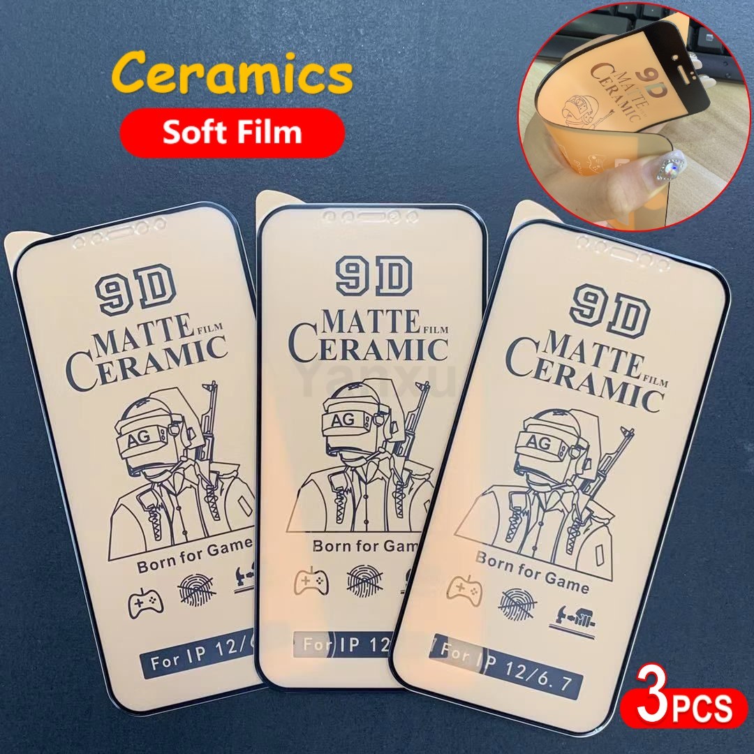 3PCS 9D Matte Soft Ceramic Protective Film For iPhone 12 Mini 11 Pro XR XS Max X 8 7 6 Plus SE2 Full Cover Soft Screen Protector
3PCS 9D Matte Soft Ceramic Protective Film For iPhone 12 Mini 11 Pro XR XS Max X 8 7 6 Plus SE2 Full Cover Soft Screen Protector