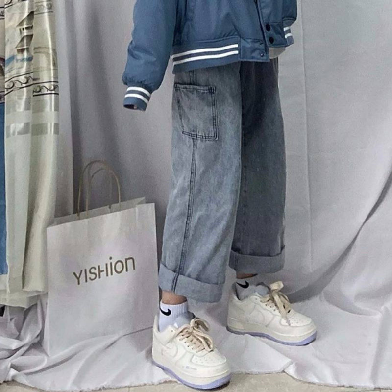 2021 New Fashion Retail Pockets Brim Pants High Waist Women Streetwear Straight Jean Femme Blue Cotton T8c1
2021 New Fashion Retail Pockets Brim Pants High Waist Women Streetwear Straight Jean Femme Blue Cotton T8c1